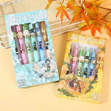 Genshin Impact Anime Gel Pen Set6 Colorful Character Pens (0.5mm Black Ink)