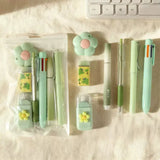 Kawaii Flower Stationery Set Aesthetic School Supplies Bundle (All-in-One Kit)