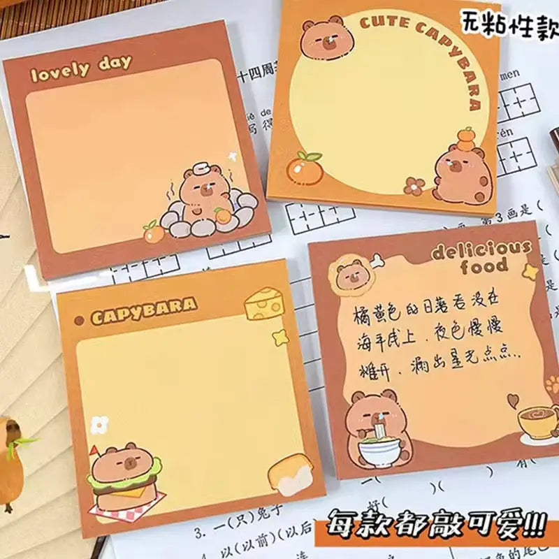 Capybara Sticky Notes Cute Memo Pads