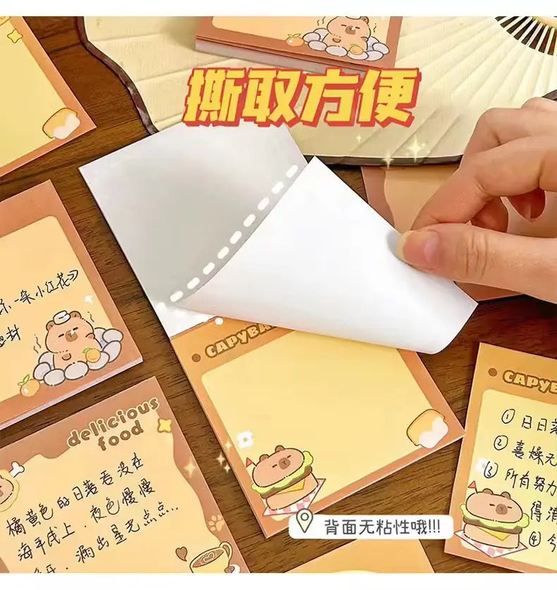 Capybara Sticky Notes Cute Memo Pads