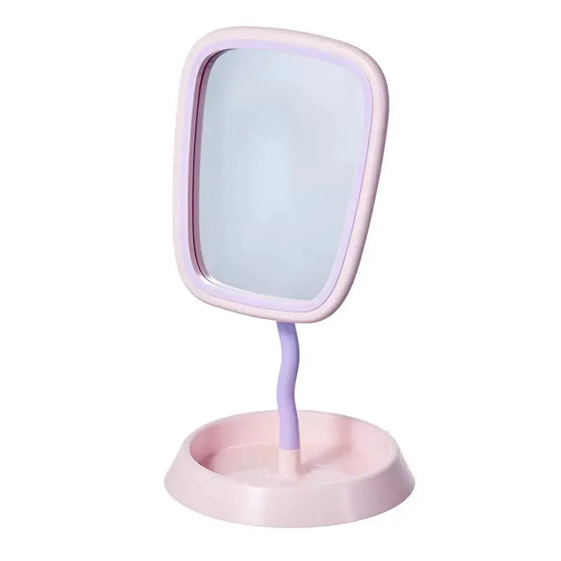 Pastel Wavy Vanity Mirror with Stand