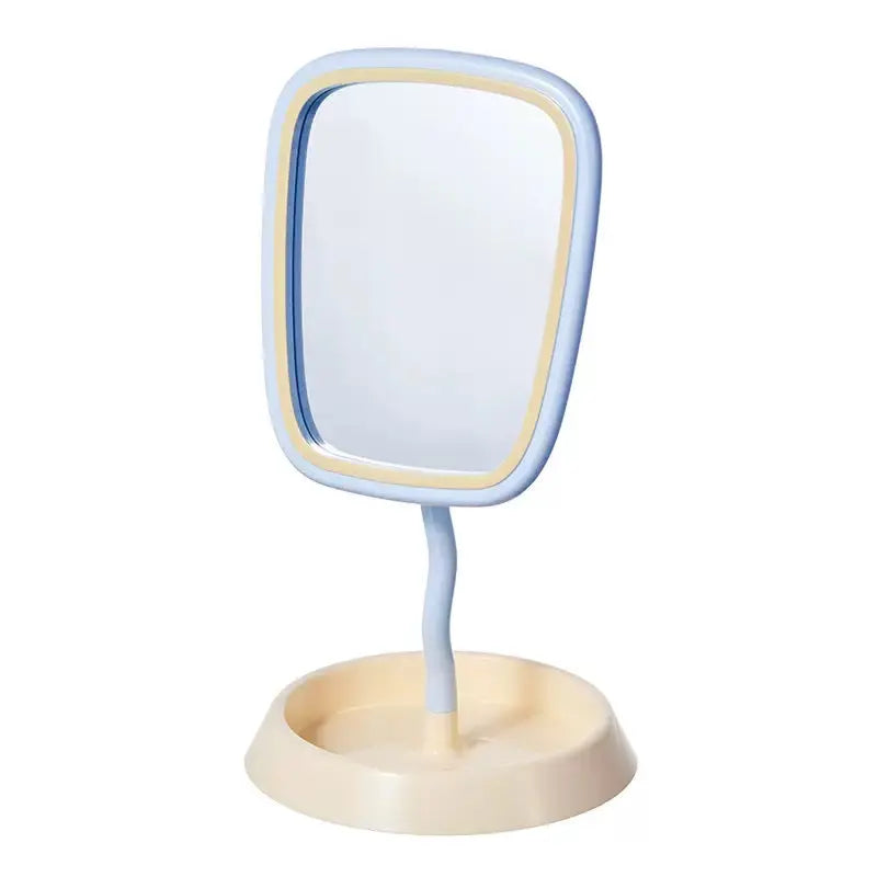 Pastel Wavy Vanity Mirror with Stand