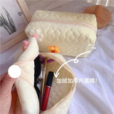 Soft Plush Student Storage Bag Multi Functional Pencil Case & Cosmetic Organizer