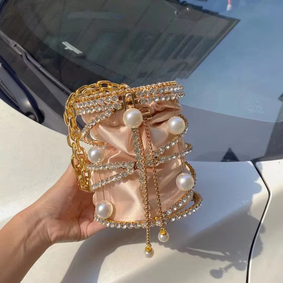 Luxury Rhinestone Bird Cage Purse Designer Evening Clutch for Weddings & Gifts