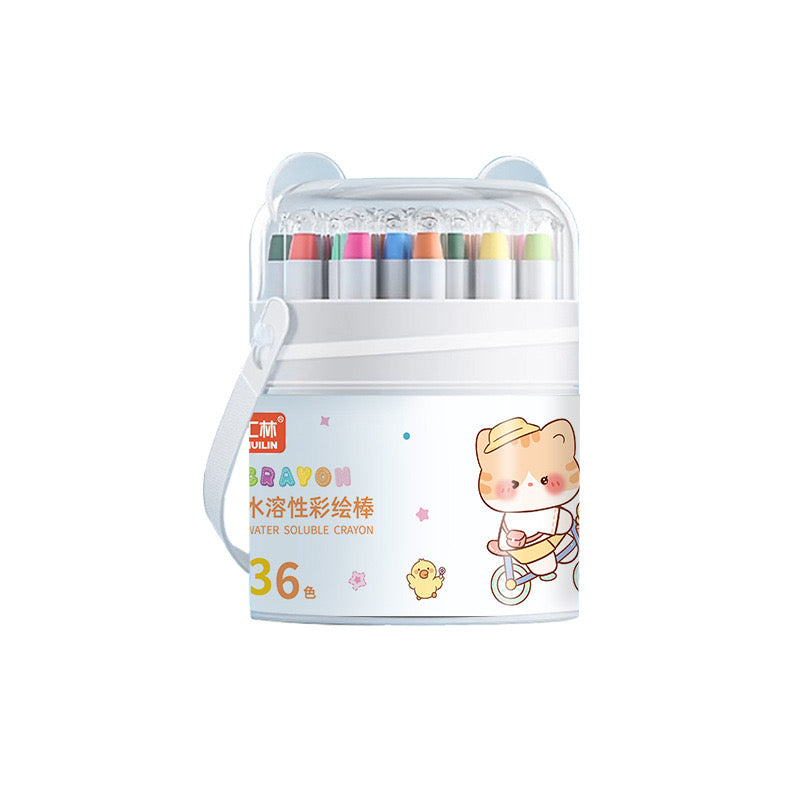 Washable Oil Painting Crayon Stick Set 12/24/36/48 Colors Safe No-Mess Kids Art Crayons