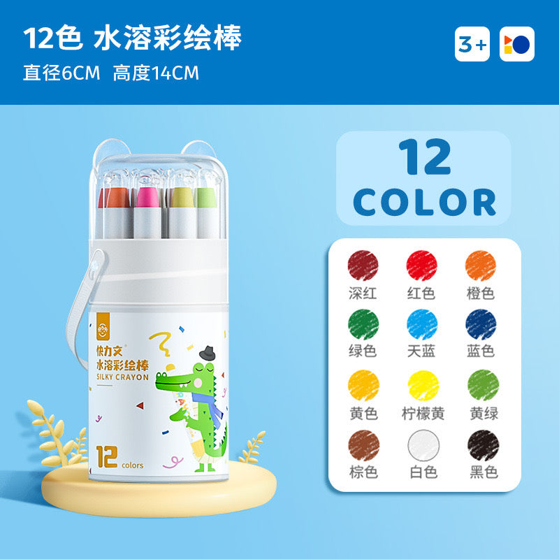 Washable Oil Painting Crayon Stick Set 12/24/36/48 Colors Safe No-Mess Kids Art Crayons