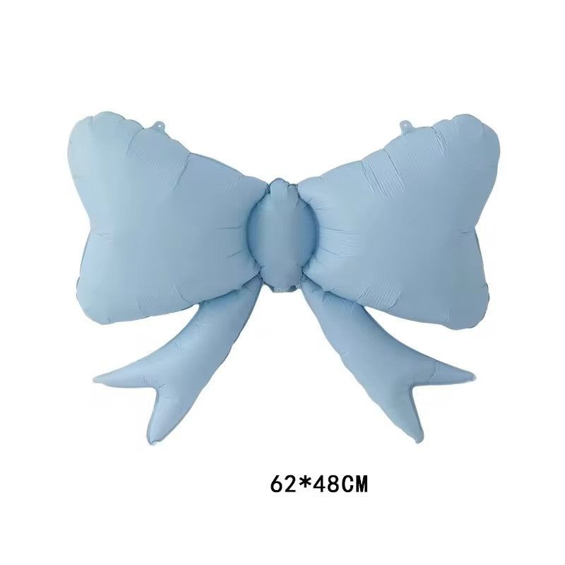 Pastel Bow Mylar Balloons Mylar Matte Bowtie Globos for Girl Baby Shower & Birthday Party Decoration