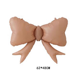 Pastel Bow Mylar Balloons Mylar Matte Bowtie Globos for Girl Baby Shower & Birthday Party Decoration