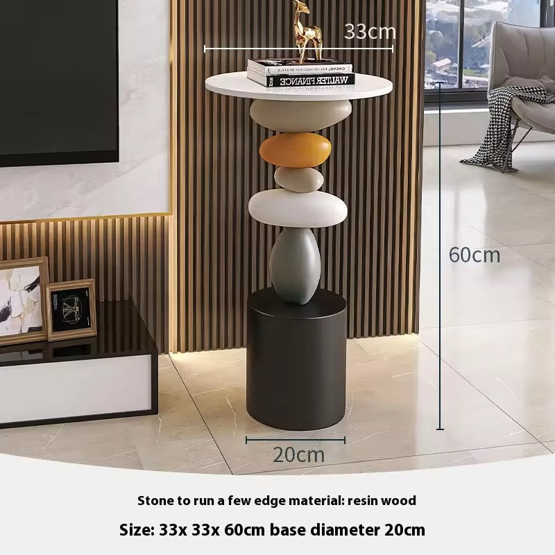 Modern Stone Inspired Stacked Side Table