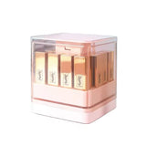 Portable Lipstick & Perfume Holder 12 Compartment Clear Storage Organizer for Travel Bathroom & Vanity