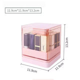 Portable Lipstick & Perfume Holder 12 Compartment Clear Storage Organizer for Travel Bathroom & Vanity