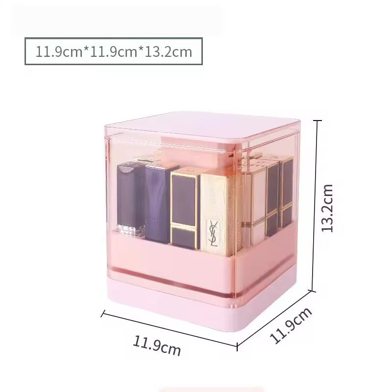 Portable Lipstick & Perfume Holder 12 Compartment Clear Storage Organizer for Travel Bathroom & Vanity