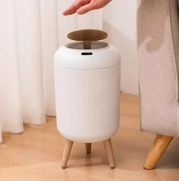 Smart Motion Sensor Trash Can Automatic Lid Small Plastic Waste Bin for Bedroom, Bathroom, Kitchen & Office