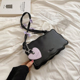 Cute Bow Underarm Bag for Girls Small Square Fashion Shoulder Bag