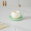 Ceramic Mini Tulip Coffee Mug With Saucers