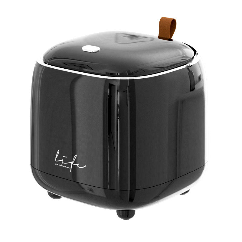 Mini Pressing Desktop Trash Can Light Luxury Double Layer Wastebasket with Bomb Cover Small Coffee Table Trash Bin for Home or Office