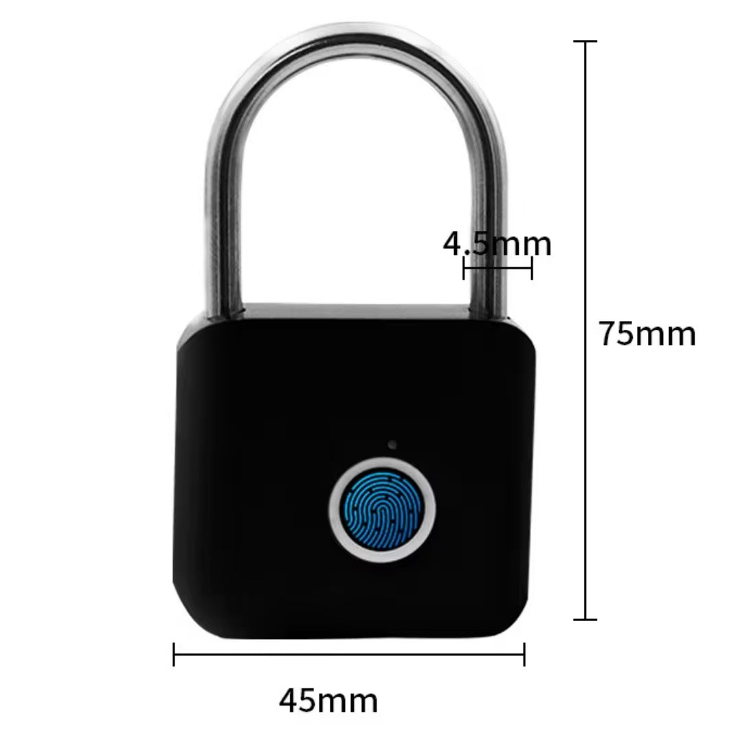 Fingerprint Smart PadlockBiometric Lock for Travel Luggage, Gym Lockers, Cabinets & Backpacks