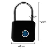 Fingerprint Smart PadlockBiometric Lock for Travel Luggage, Gym Lockers, Cabinets & Backpacks