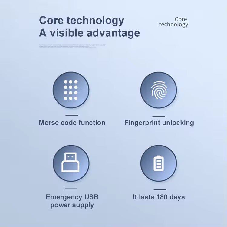 Fingerprint Smart PadlockBiometric Lock for Travel Luggage, Gym Lockers, Cabinets & Backpacks