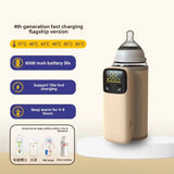 Rechargeable Portable Baby Bottle Warmer Milk & Formula Heater USB Milk Heating Machine for Travel & Home