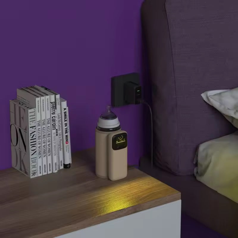 Rechargeable Portable Baby Bottle Warmer Milk & Formula Heater USB Milk Heating Machine for Travel & Home