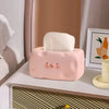 Light Luxury Ceramic Cloud Tissue Box Electroplated Desktop Paper Holder for Bathroom, Living Room & Vanity