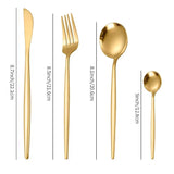 Black & Gold Stainless Steel Cutlery Set Elegant Flatware Gift Box with Knife Fork Spoon for Festive Dining & Special Occasions