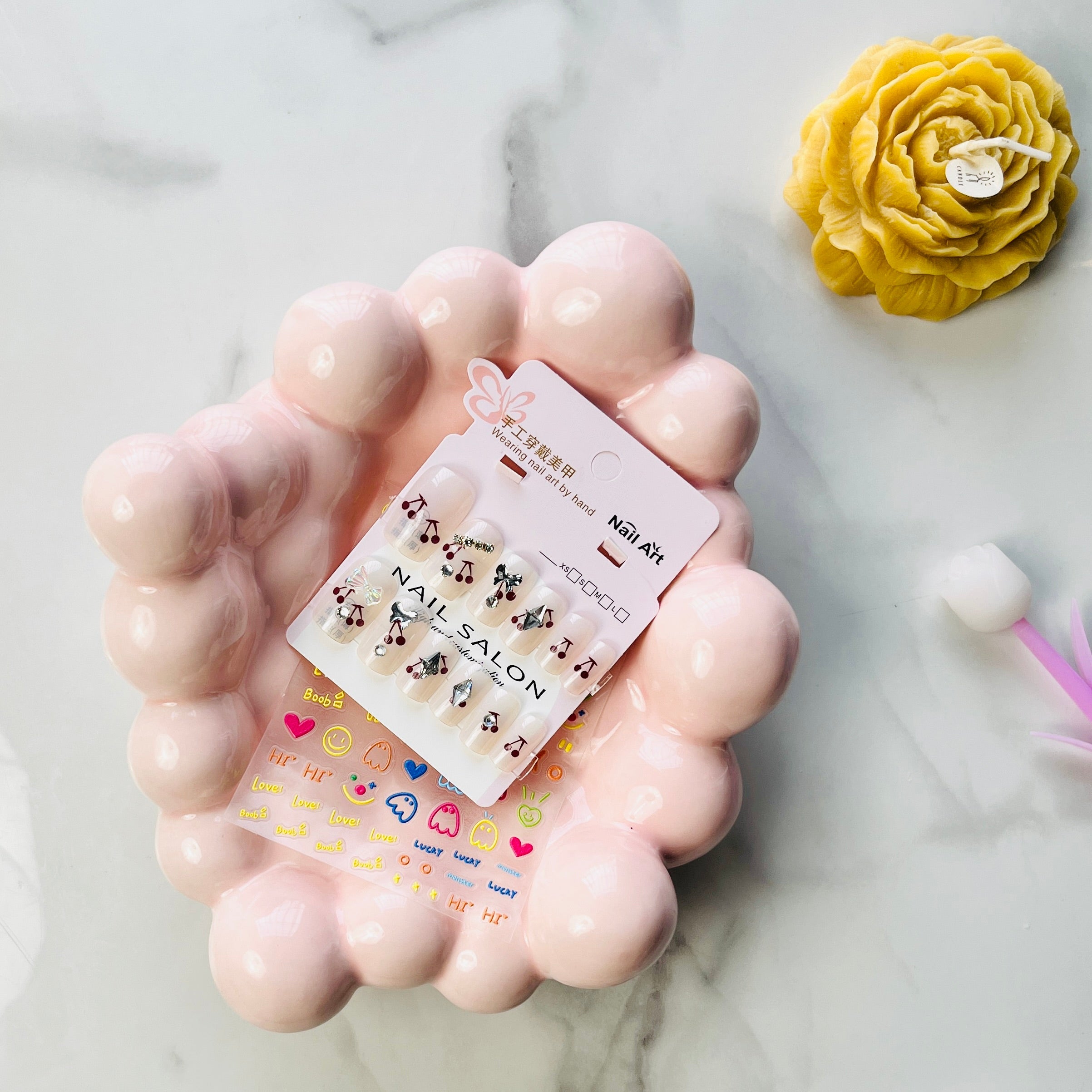 Handcrafted Press On Nail Art Set