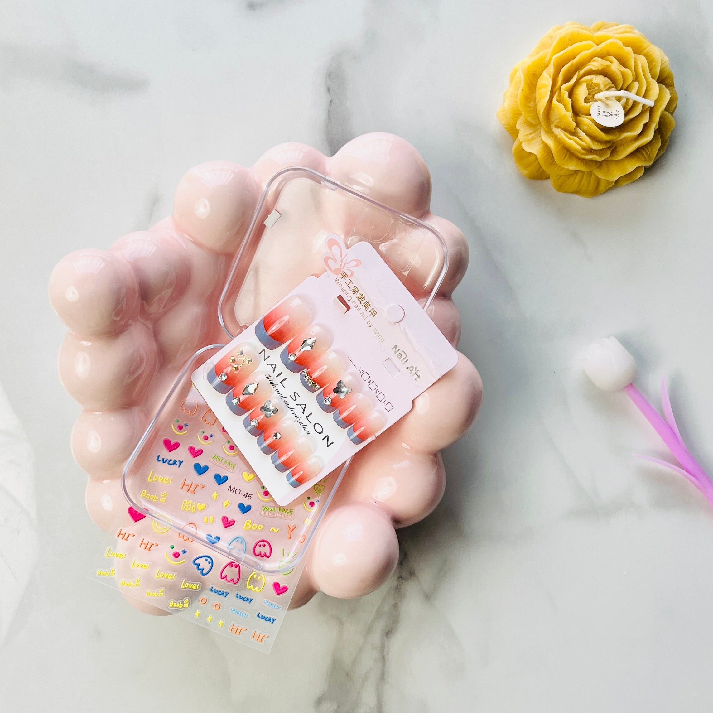 Handcrafted Press On Nail Art Set