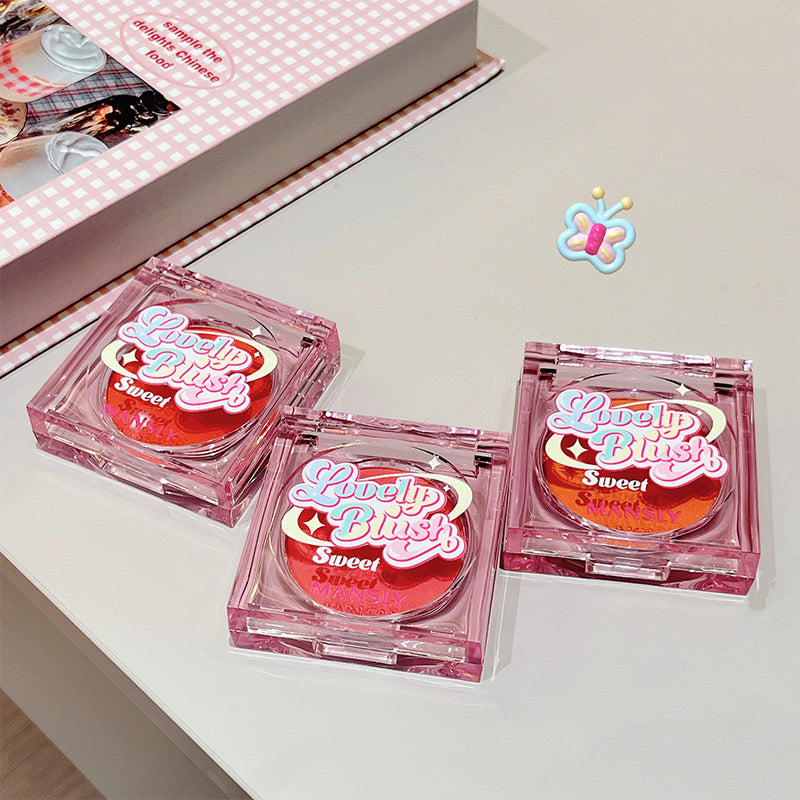 Monochrome Pink Blush Cream Palette Natural Matte Waterproof Long Lasting Cheek & Eye Makeup