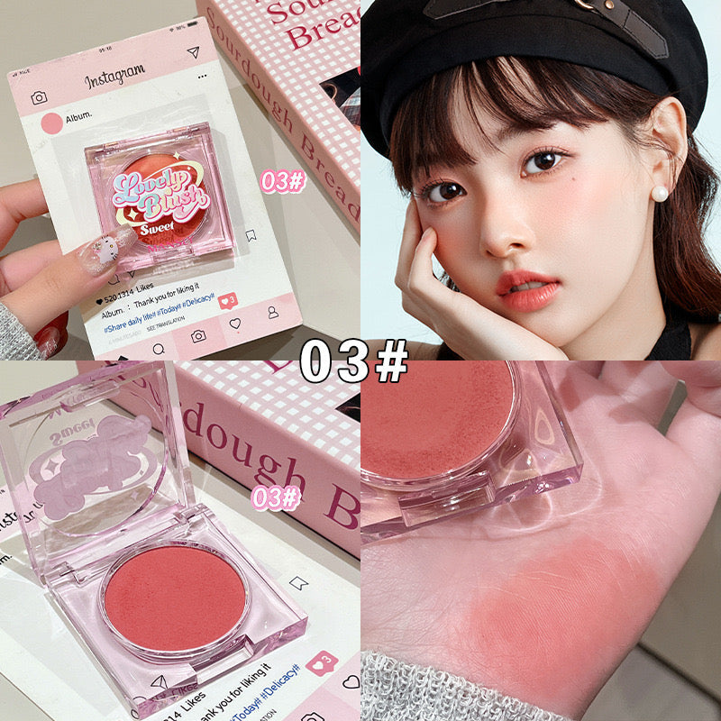 Monochrome Pink Blush Cream Palette Natural Matte Waterproof Long Lasting Cheek & Eye Makeup