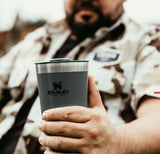 water Glass Replica 502ml Stainless Steel Coffee Mug with Handle Premium Brand Inspired Tumbler for Hot Drinks