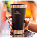 water Glass Replica 502ml Stainless Steel Coffee Mug with Handle Premium Brand Inspired Tumbler for Hot Drinks