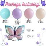 123Pcs Decoration Butterfly Theme Pastel Balloon Arch Kit Set
