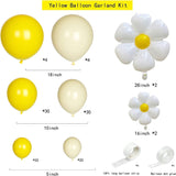 Yellow Daisy Balloon Garland Kit 116 PCS Party Decoration Set