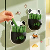 Cute Panda Wall-Mounted Storage Organizer Self-Adhesive Multi-Purpose Hanging Storage Pocket