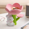 Cute Bunny Flower Jewelry Tray Decorative Desktop Organizer for Accessories & Small Essentials
