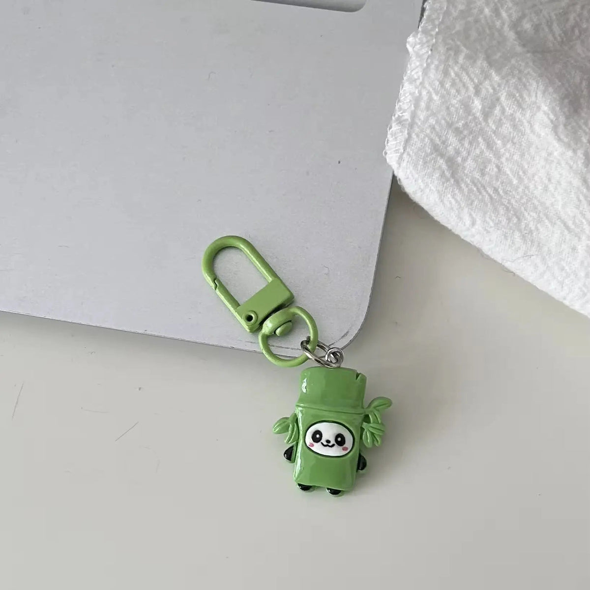 Cute Panda Keychain Charm Mini Cartoon Animal Bag Pendant & Key Ring