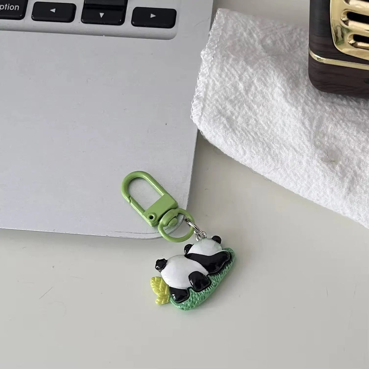 Cute Panda Keychain Charm Mini Cartoon Animal Bag Pendant & Key Ring