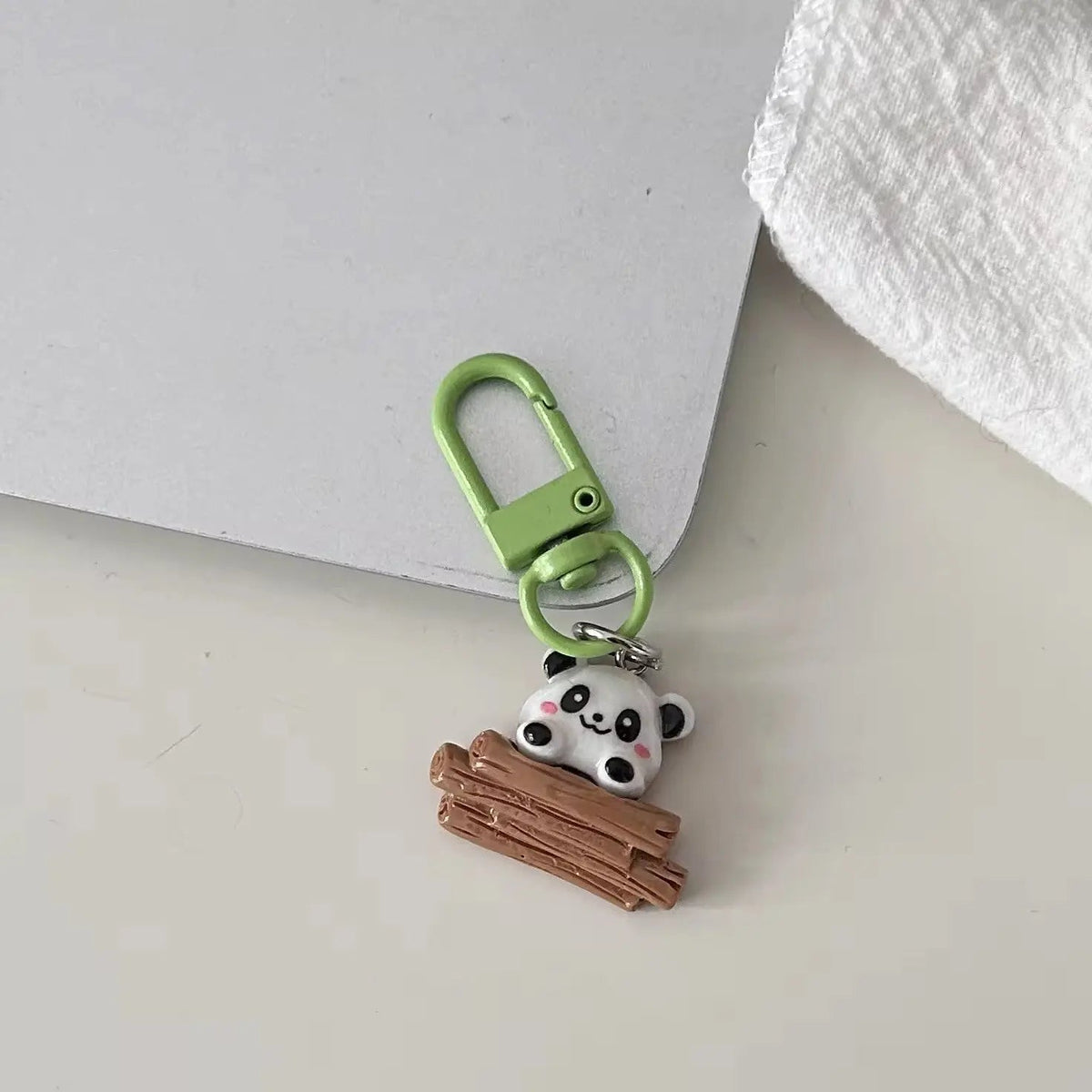 Cute Panda Keychain Charm Mini Cartoon Animal Bag Pendant & Key Ring
