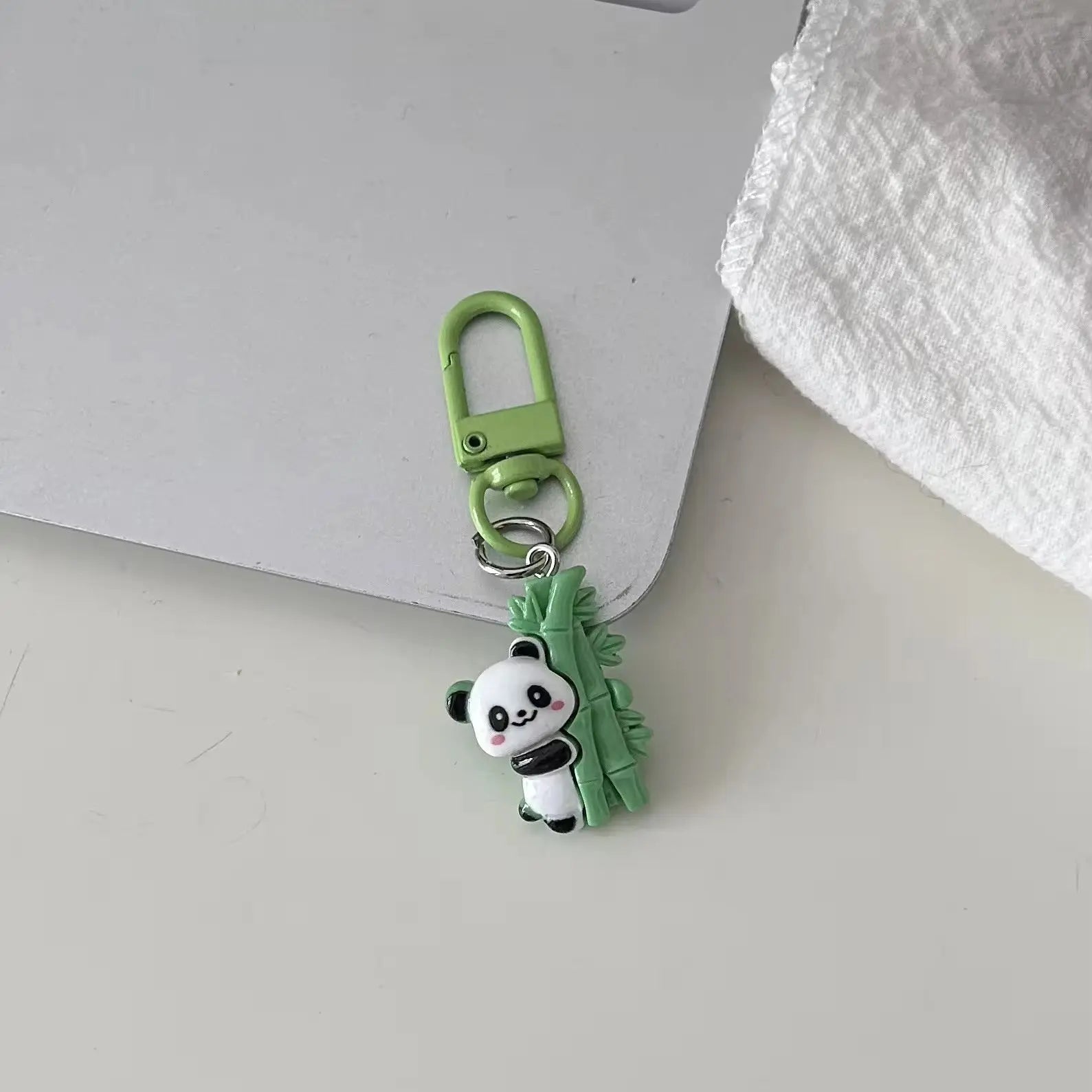 Cute Panda Keychain Charm Mini Cartoon Animal Bag Pendant & Key Ring