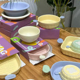 Pastel Ceramic Baking Dish with Handles Cute Oven-to-Table Serving & Casserole Tray