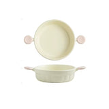Pastel Ceramic Baking Dish with Handles Cute Oven-to-Table Serving & Casserole Tray