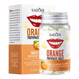 SADOER Toothpaste Tablets Portable Whitening & Fresh Breath Chewable Toothpaste Tablets (30 Tablets)