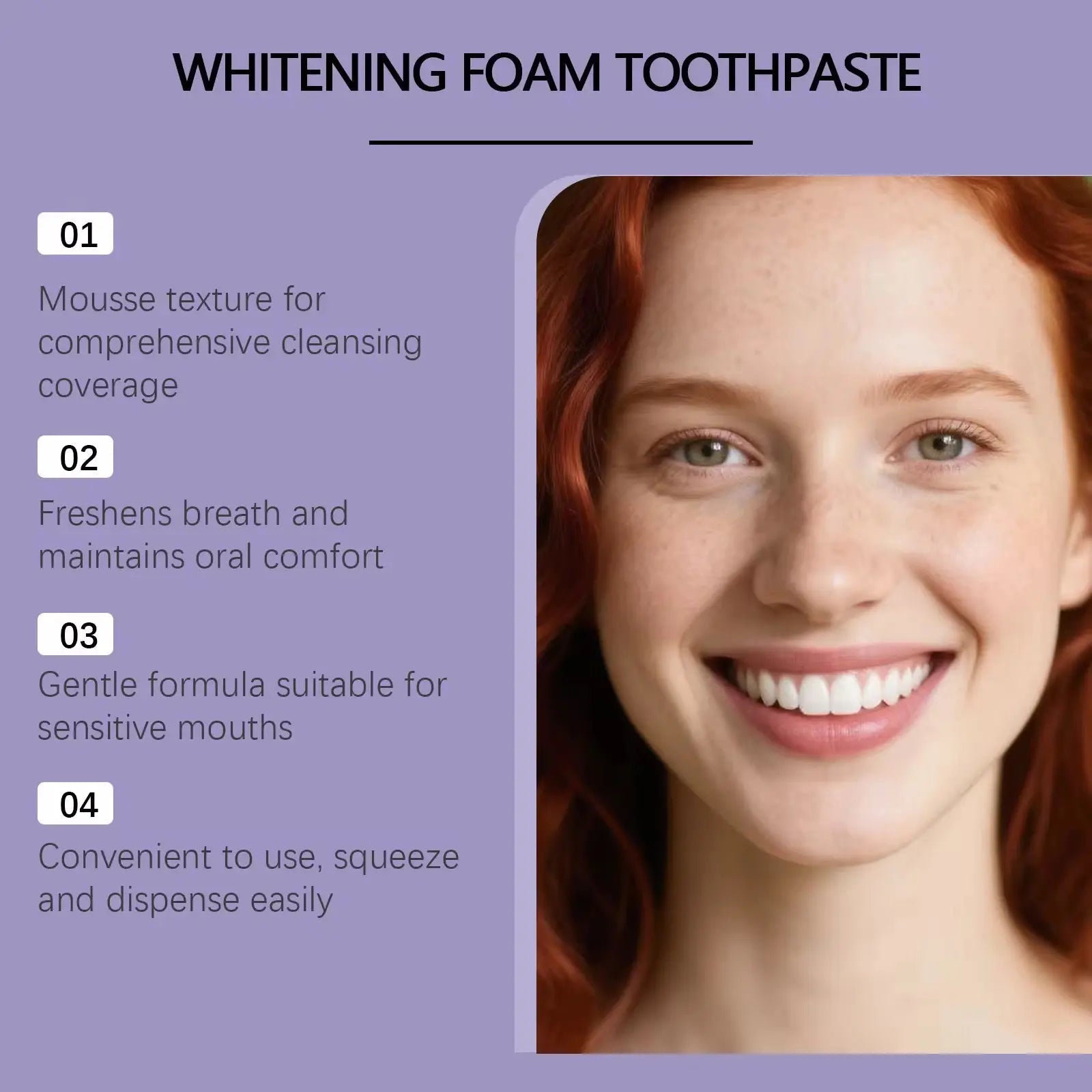 9D Whitening Foam Toothpaste Deep Cleansing Whitening Mousse Toothpaste (50ml)