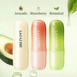 Pack Of 3 Moisturizing Lip Balm Avocado, Strawberry & Botanical Hydrating Lip Care