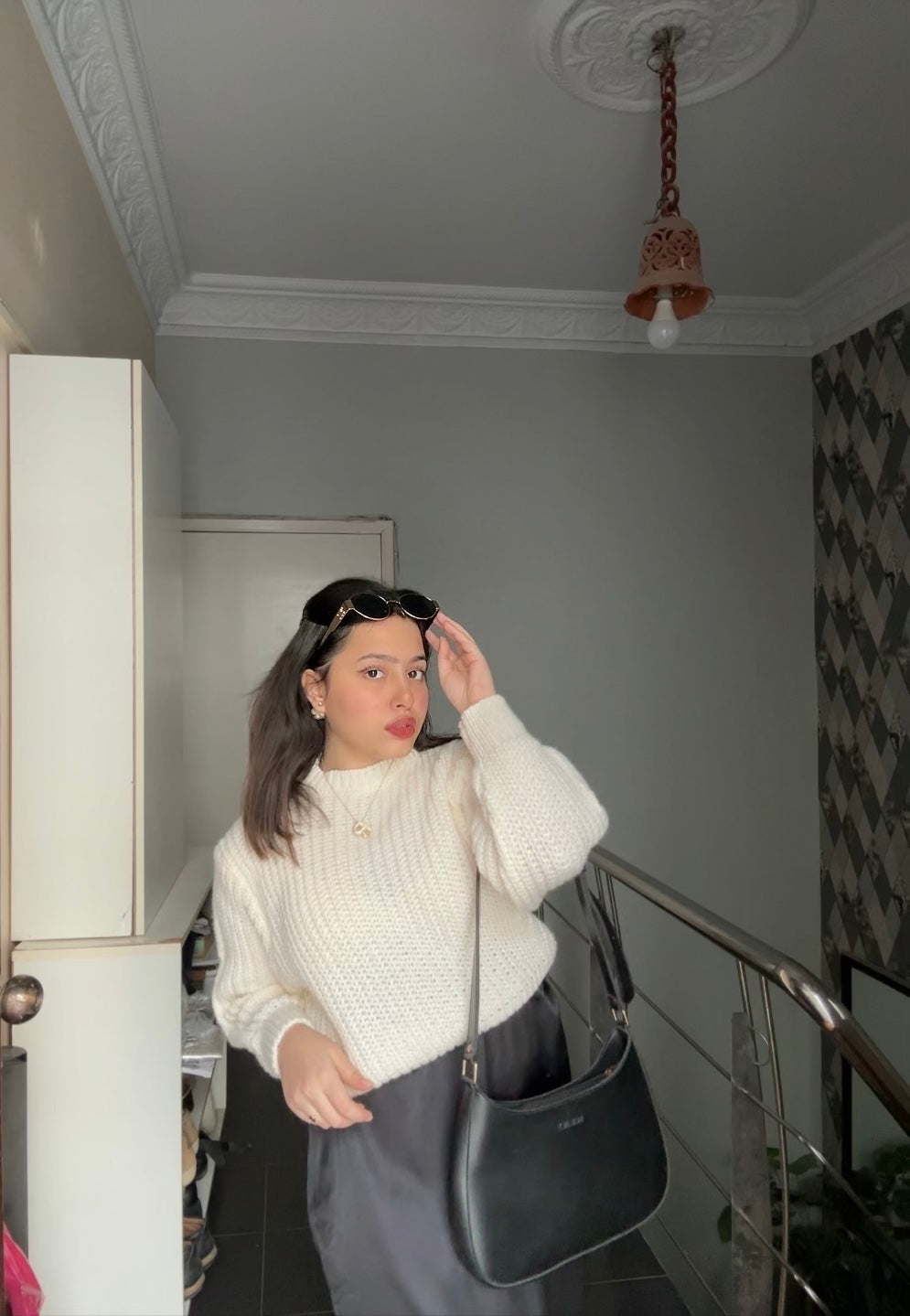 Vintage Lantern Long Sleeve Sweater Women Korean Autumn Winter Knitwear O Neck Pullover Tops Chic Fashion Solid Female Jumper