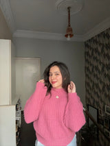 Vintage Lantern Long Sleeve Sweater Women Korean Autumn Winter Knitwear O Neck Pullover Tops Chic Fashion Solid Female Jumper