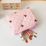 Quilted Pink 4 Piece Travel & Cosmetic Bag