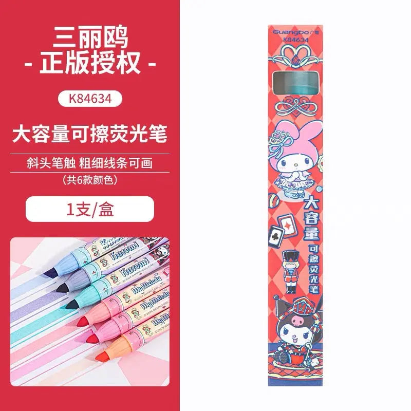 Dual Tip Erasable Highlighter Marker Chisel Tip Study Marker for School & Journaling